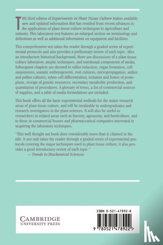 Dodds, John H. (Michigan State University), Roberts, Lorin W. (University of Idaho) - Experiments in Plant Tissue Culture