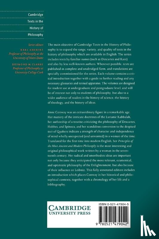Conway, Anne - Anne Conway: The Principles of the Most Ancient and Modern Philosophy