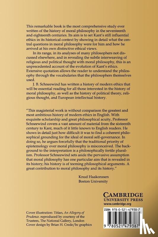 Schneewind, Jerome B. (The Johns Hopkins University) - The Invention of Autonomy