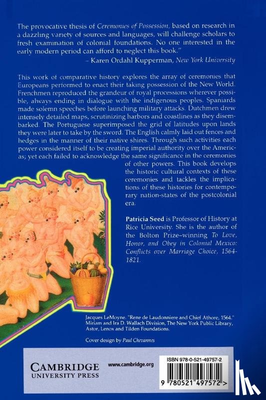 Seed, Patricia (Rice University - Ceremonies of Possession in Europe's Conquest of the New World, 1492–1640
