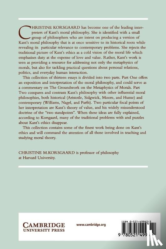 Korsgaard, Christine M. (Harvard University - Creating the Kingdom of Ends