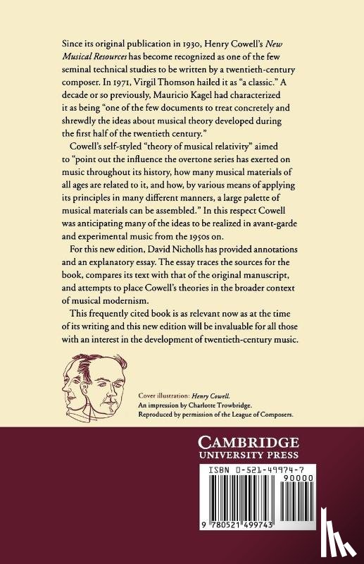 Cowell, Henry - New Musical Resources