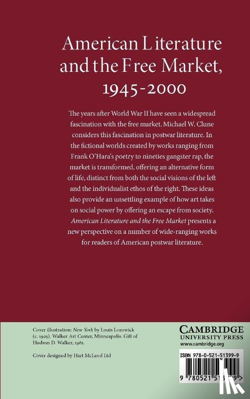 Clune, Michael W. (Case Western Reserve University - American Literature and the Free Market, 1945–2000