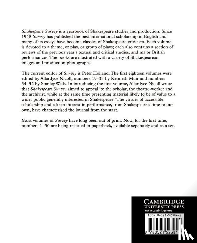  - Shakespeare Survey