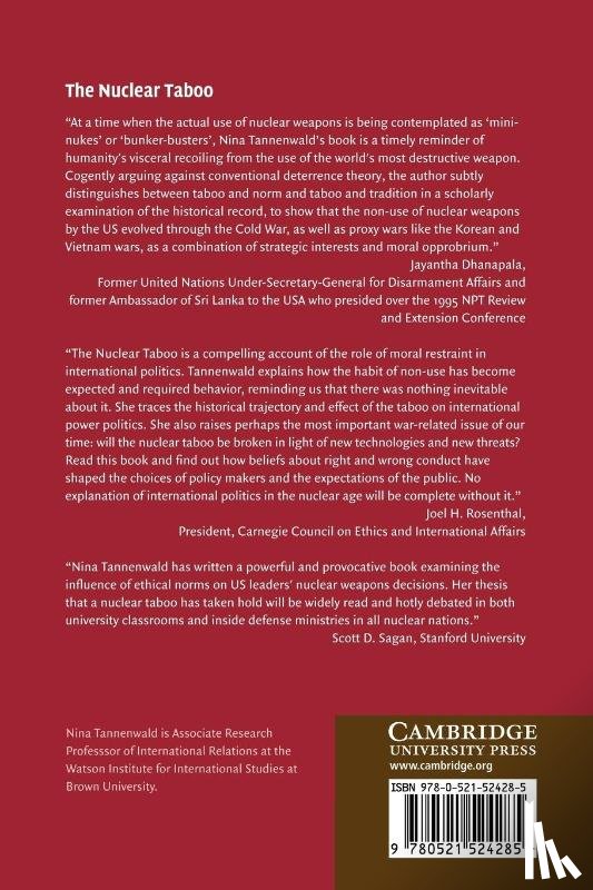 Tannenwald, Nina (Brown University - The Nuclear Taboo