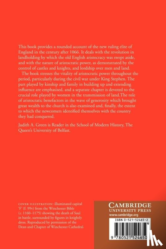 Green, Judith A. (Queen's University Belfast) - The Aristocracy of Norman England