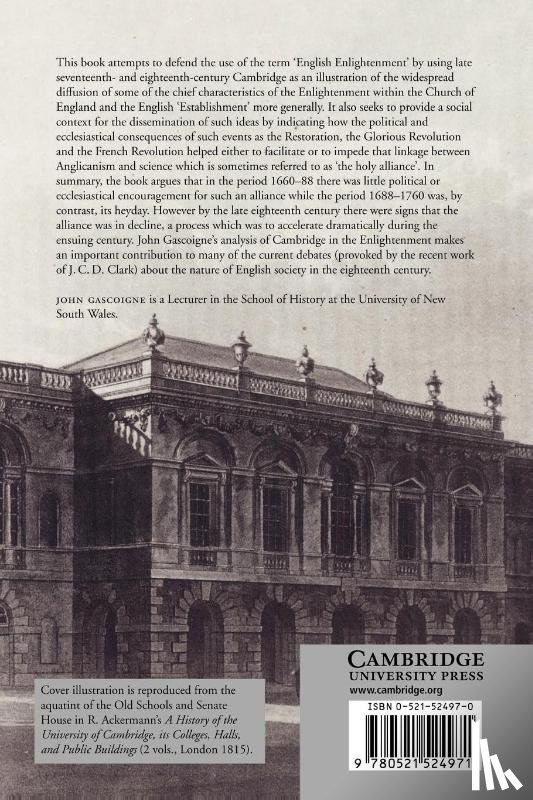 Gascoigne, John - Cambridge in the Age of the Enlightenment
