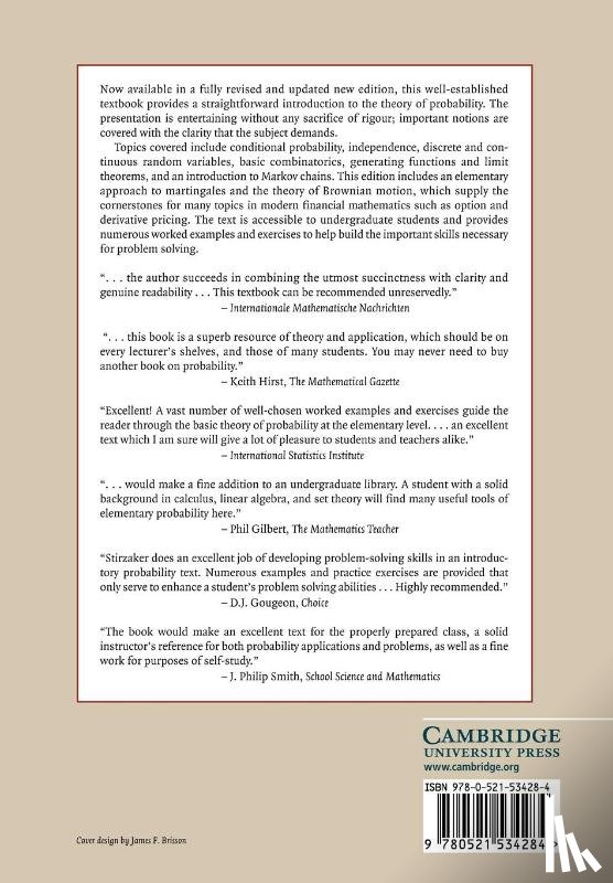 Stirzaker, David (University of Oxford) - Elementary Probability