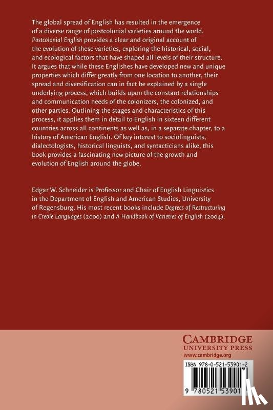 Schneider, Edgar W. (Universitat Regensburg - Postcolonial English