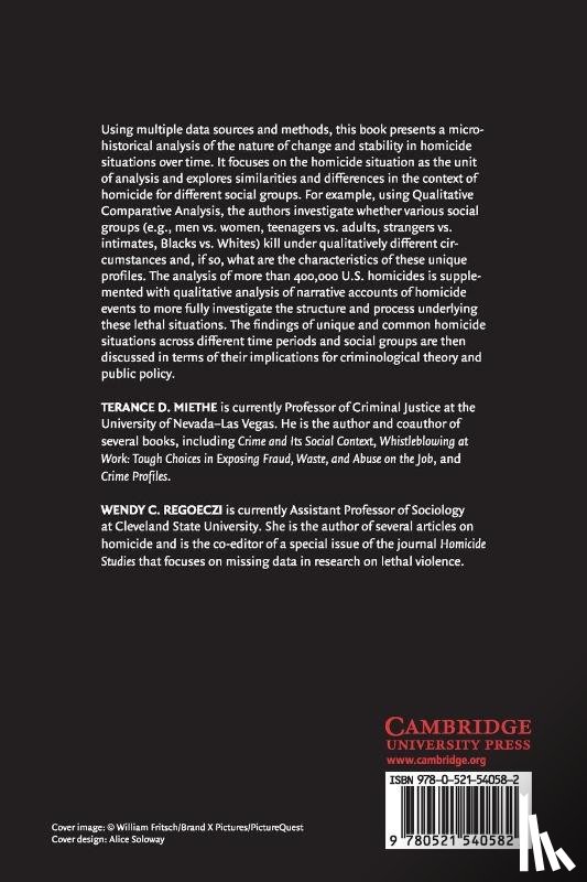 Miethe, Terance D. (University of Nevada, Regoeczi, Wendy C. (Cleveland State University) - Rethinking Homicide