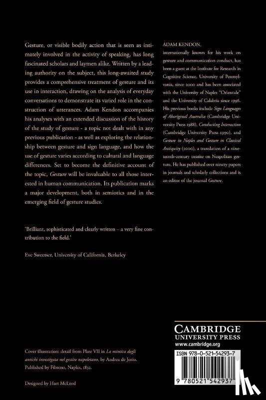 Kendon, Adam (University of Pennsylvania) - Gesture