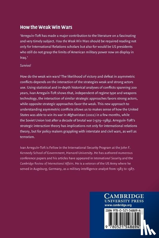 Arreguin-Toft, Ivan (Harvard University - How the Weak Win Wars