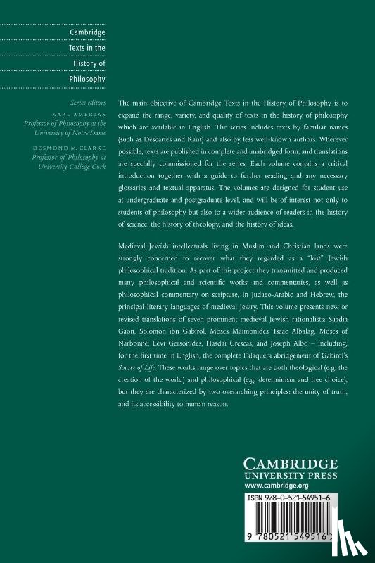  - Medieval Jewish Philosophical Writings