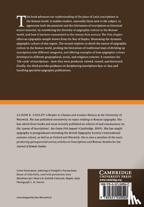 Cooley, Alison E. (University of Warwick) - The Cambridge Manual of Latin Epigraphy