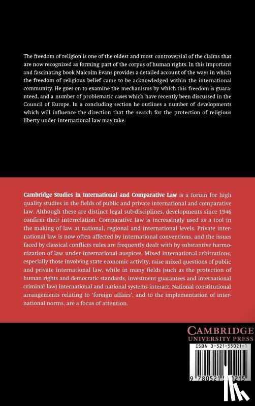 Evans, Malcolm D. (University of Bristol) - Religious Liberty and International Law in Europe