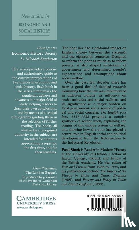 Slack, Paul (University of Edinburgh) - The English Poor Law, 1531–1782