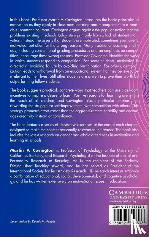 Covington, Martin V. (University of California - The Will to Learn