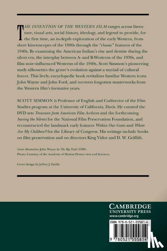 Simmon, Scott (University of California - The Invention of the Western Film