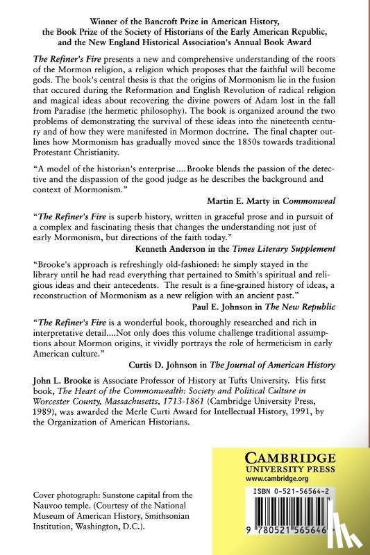 Brooke, John L. (Tufts University - The Refiner's Fire