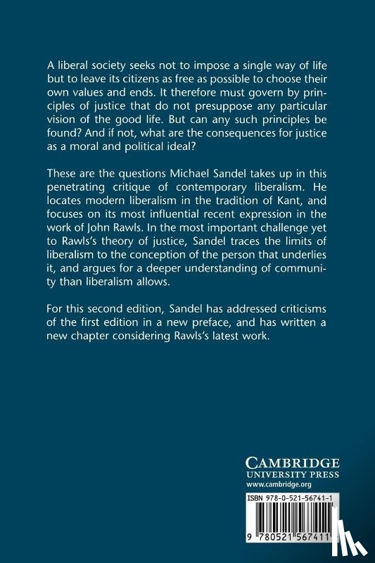 Sandel, Michael J. (Harvard University - Liberalism and the Limits of Justice