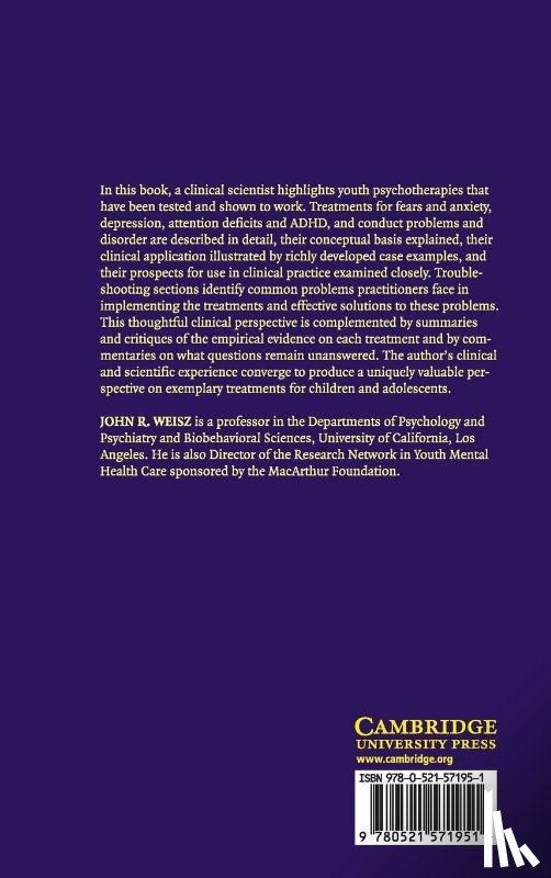 Weisz, John R. (University of California - Psychotherapy for Children and Adolescents