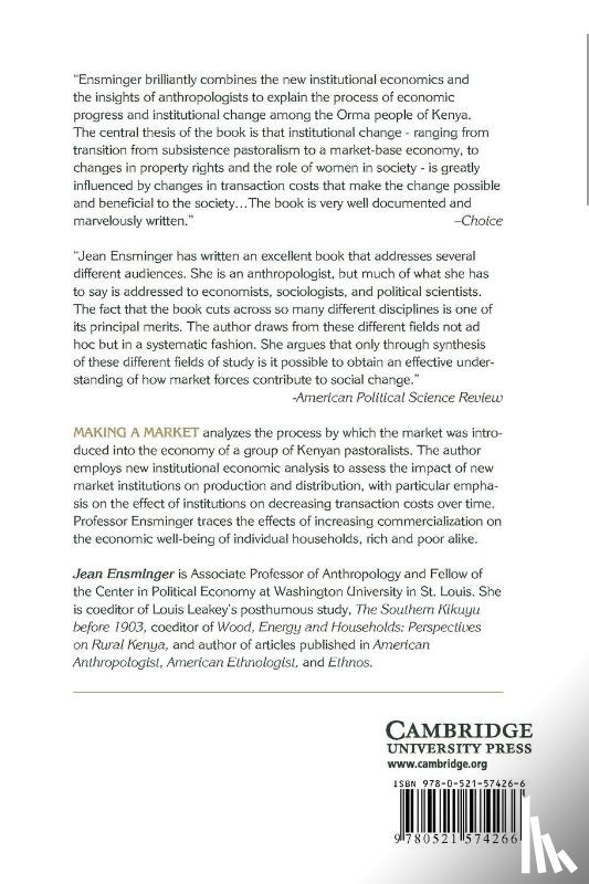 Ensminger, Jean (Washington University - Making a Market