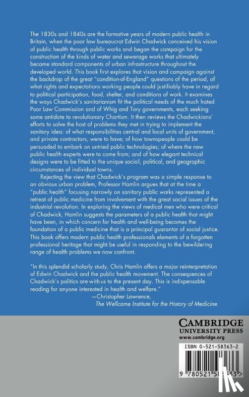 Hamlin, Christopher (University of Notre Dame - Public Health and Social Justice in the Age of Chadwick