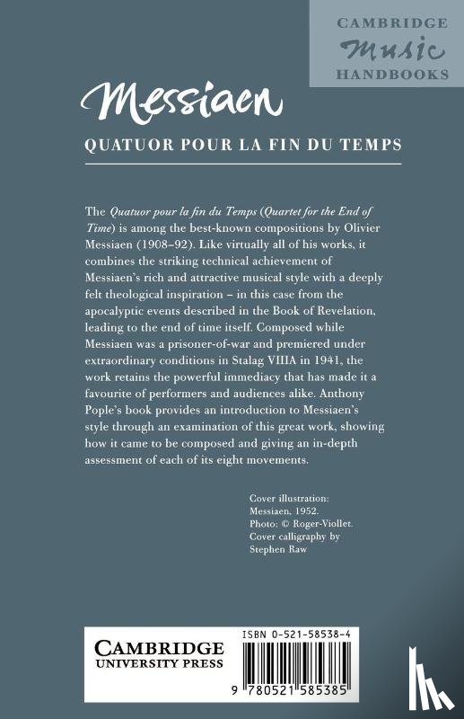 Pople, Anthony (University of Southampton) - Messiaen: Quatuor pour la fin du temps