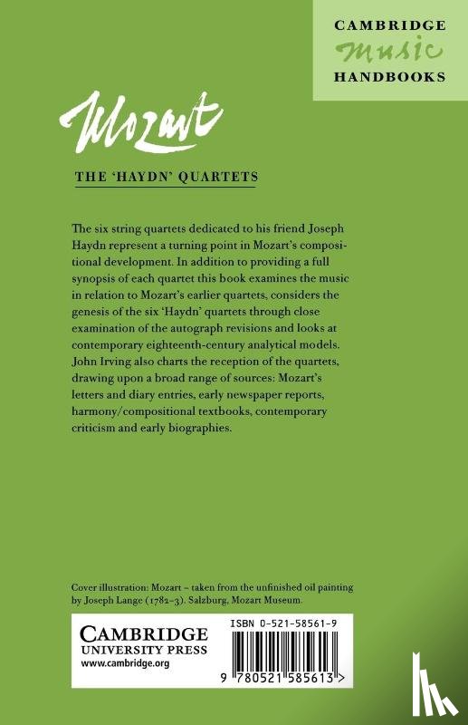 Irving, John (University of Bristol) - Mozart: The 'Haydn' Quartets