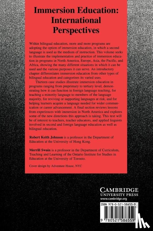  - Immersion Education