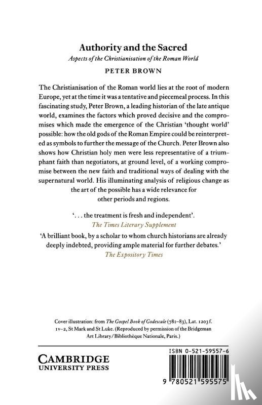 Brown, Peter (Princeton University - Authority and the Sacred