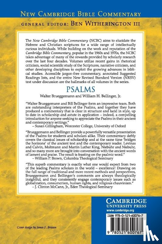 Brueggemann, Walter, Bellinger, Jr - Psalms