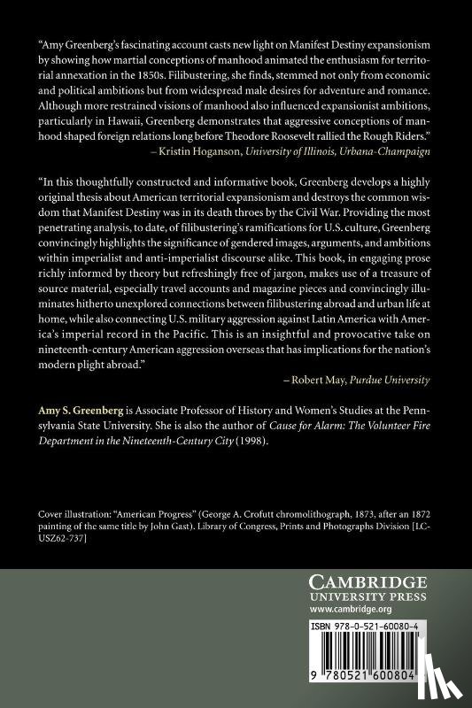 Greenberg, Amy S. (Pennsylvania State University) - Manifest Manhood and the Antebellum American Empire