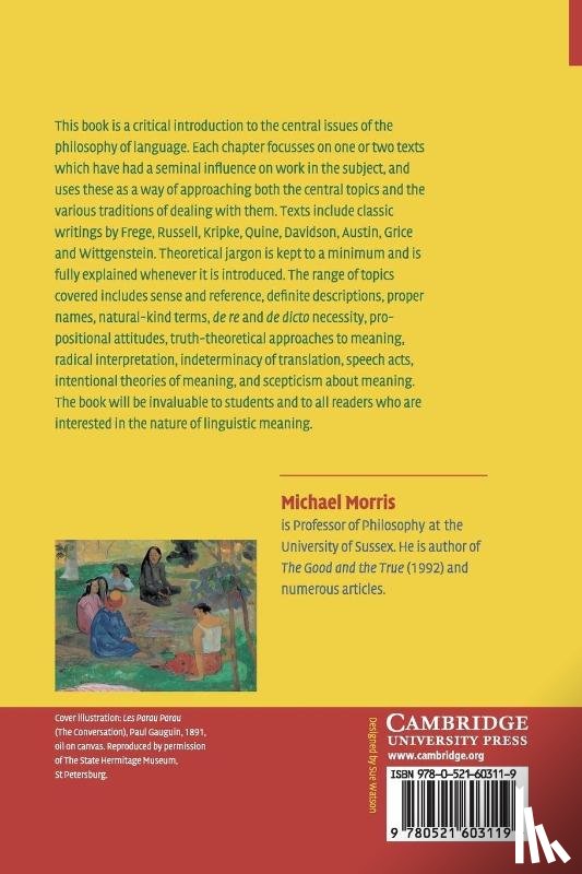 Morris, Michael (University of Sussex) - An Introduction to the Philosophy of Language