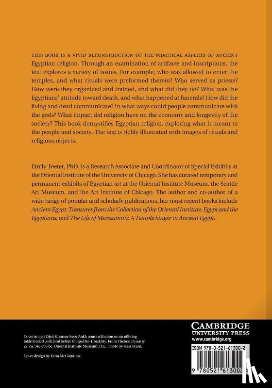 Teeter, Emily (University of Chicago) - Religion and Ritual in Ancient Egypt