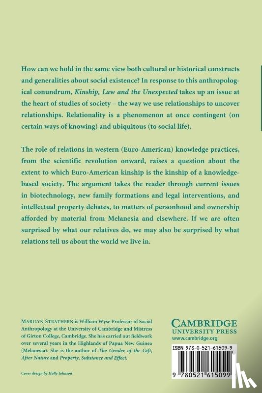 Strathern, Marilyn (University of Cambridge) - Kinship, Law and the Unexpected