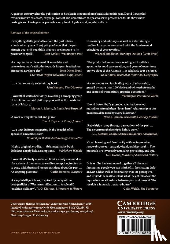 Lowenthal, David (University College London) - The Past Is a Foreign Country – Revisited