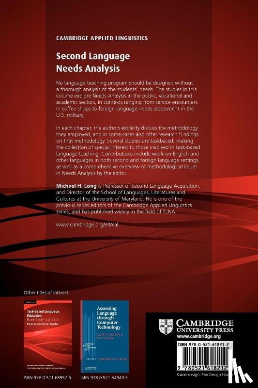  - Second Language Needs Analysis