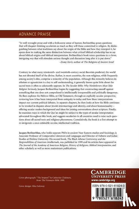 Berlinerblau, Jacques (Hofstra University - The Secular Bible