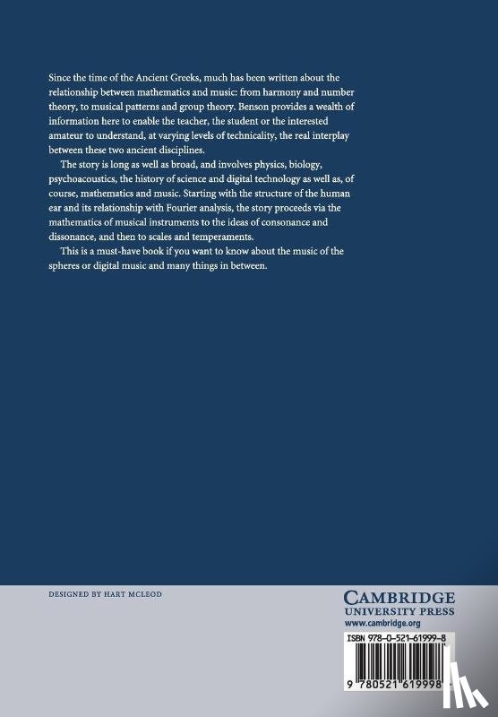 Benson, Dave (University of Aberdeen) - Music: A Mathematical Offering