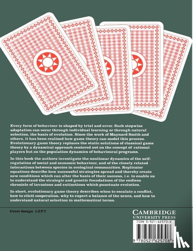 Hofbauer, Josef (Universitat Wien, Sigmund, Karl (Universitat Wien - Evolutionary Games and Population Dynamics