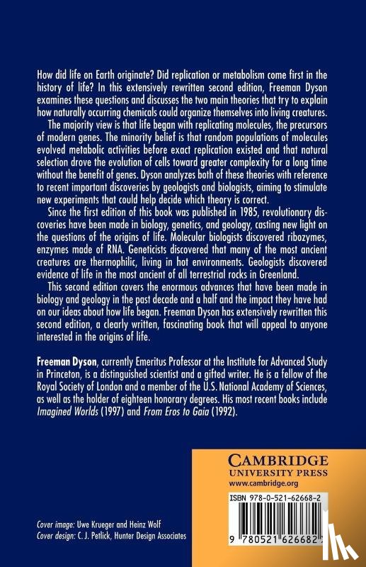 Dyson, Freeman (Institute for Advanced Study - Origins of Life
