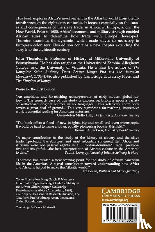 Thornton, John (Millersville University - Africa and Africans in the Making of the Atlantic World, 1400–1800