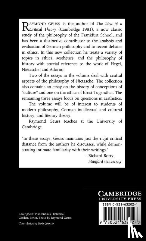 Geuss, Raymond (University of Cambridge) - Morality, Culture, and History