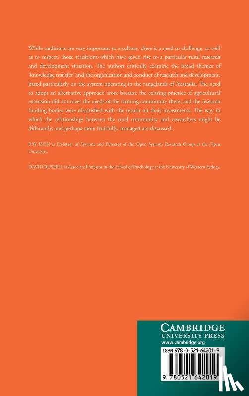  - Agricultural Extension and Rural Development