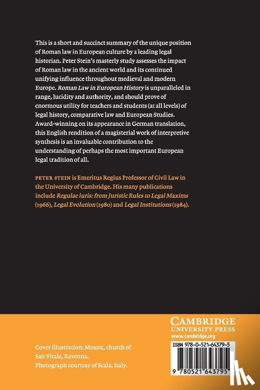 Stein, Peter (University of Cambridge) - Roman Law in European History