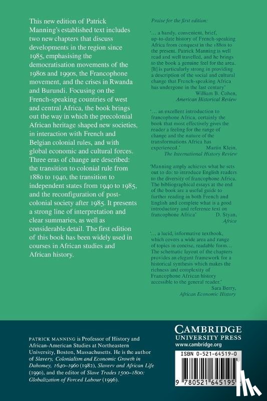 Manning, Patrick (Northeastern University - Francophone Sub-Saharan Africa 1880–1995