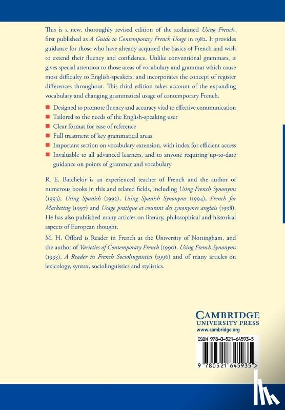 Batchelor, R. E. (University of Nottingham), Offord, M. H. (University of Nottingham) - Using French
