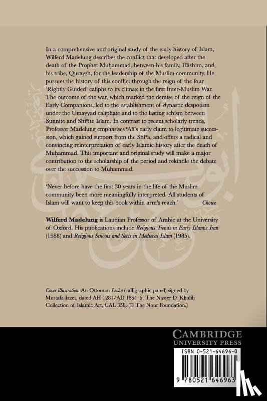 Madelung, Wilferd (University of Oxford) - The Succession to Muhammad