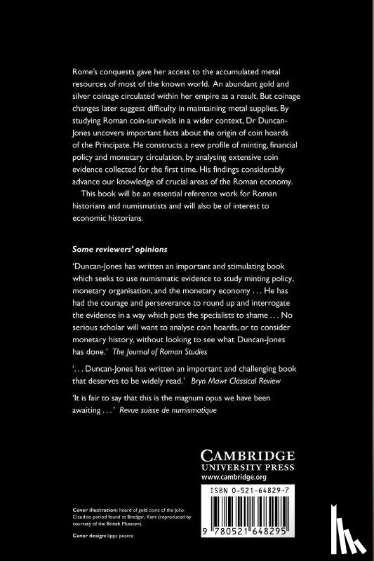 Duncan-Jones, Richard (University of Cambridge) - Money and Government in the Roman Empire